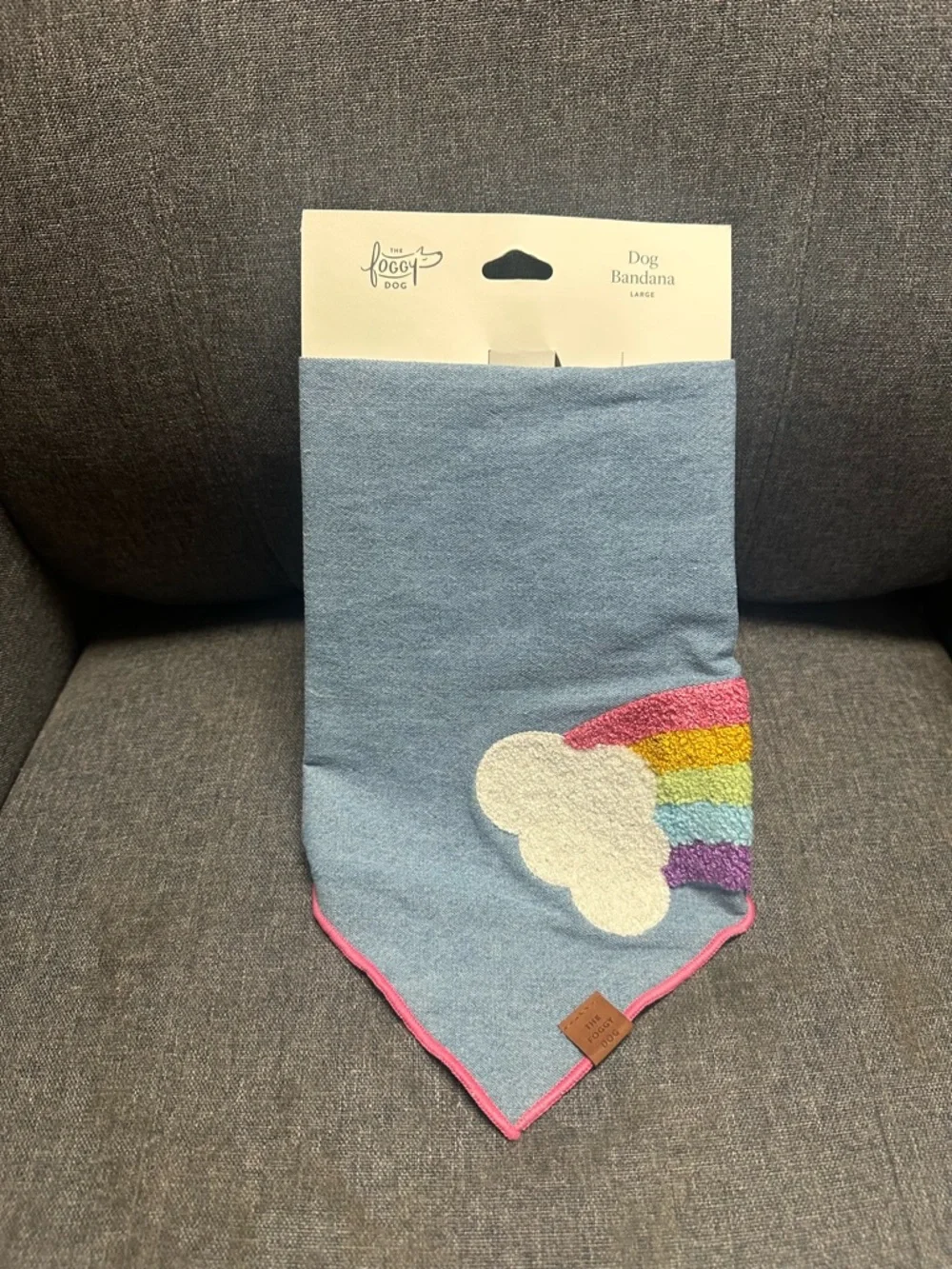 The Foggy Dog Rainbow Applique Dog Bandana